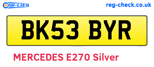 BK53BYR are the vehicle registration plates.
