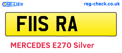 F11SRA are the vehicle registration plates.