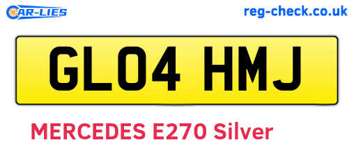 GL04HMJ are the vehicle registration plates.