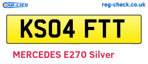 KS04FTT are the vehicle registration plates.