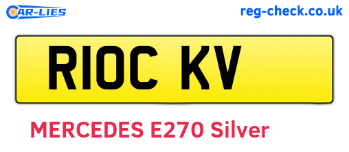 R10CKV are the vehicle registration plates.