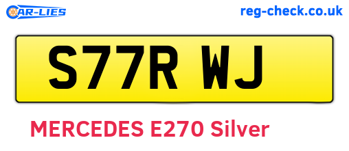 S77RWJ are the vehicle registration plates.