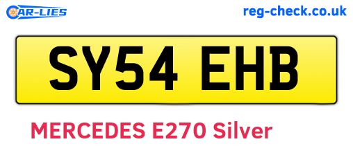 SY54EHB are the vehicle registration plates.