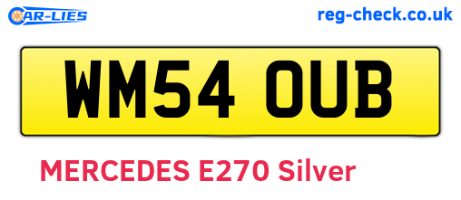 WM54OUB are the vehicle registration plates.