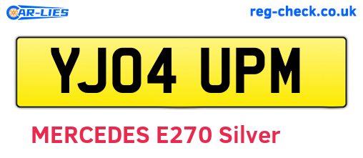 YJ04UPM are the vehicle registration plates.