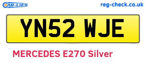 YN52WJE are the vehicle registration plates.