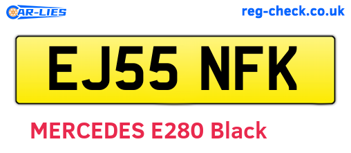 EJ55NFK are the vehicle registration plates.