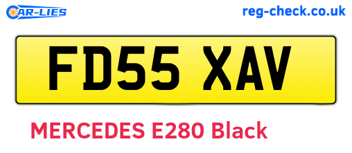 FD55XAV are the vehicle registration plates.