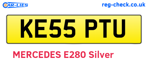 KE55PTU are the vehicle registration plates.