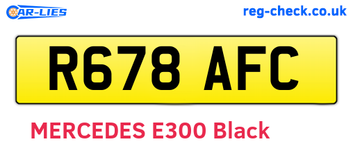 R678AFC are the vehicle registration plates.