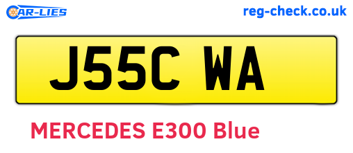 J55CWA are the vehicle registration plates.