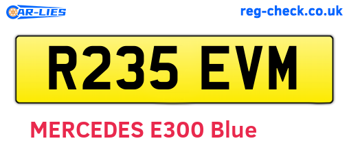 R235EVM are the vehicle registration plates.
