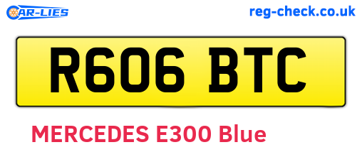R606BTC are the vehicle registration plates.