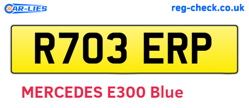 R703ERP are the vehicle registration plates.
