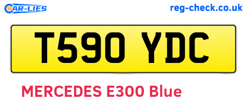 T590YDC are the vehicle registration plates.