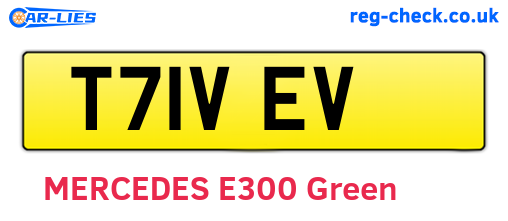 T71VEV are the vehicle registration plates.