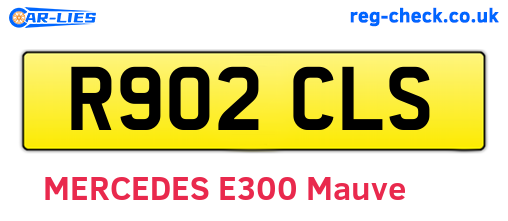 R902CLS are the vehicle registration plates.