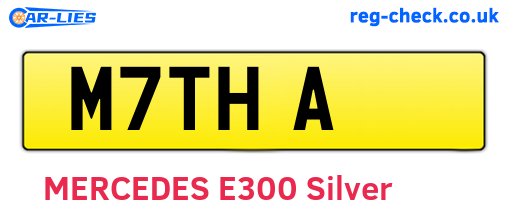 M7THA are the vehicle registration plates.