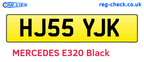 HJ55YJK are the vehicle registration plates.