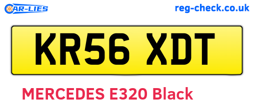 KR56XDT are the vehicle registration plates.