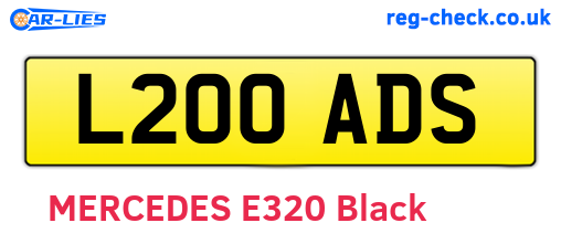 L200ADS are the vehicle registration plates.