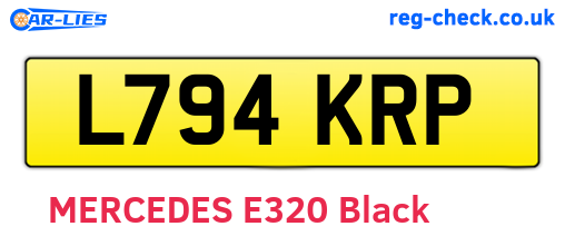 L794KRP are the vehicle registration plates.