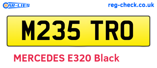 M235TRO are the vehicle registration plates.