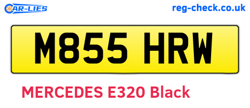 M855HRW are the vehicle registration plates.