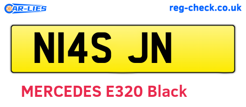 N14SJN are the vehicle registration plates.