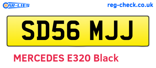 SD56MJJ are the vehicle registration plates.