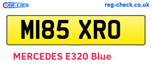 M185XRO are the vehicle registration plates.