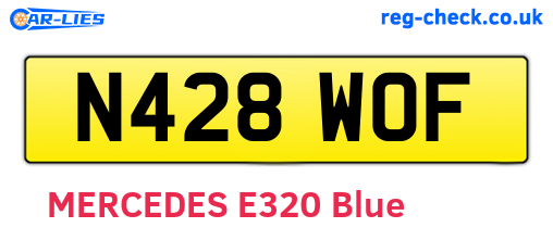 N428WOF are the vehicle registration plates.