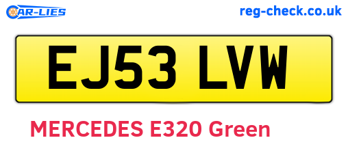 EJ53LVW are the vehicle registration plates.