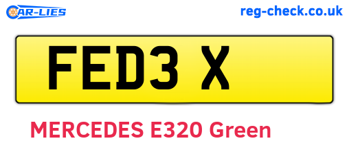 FED3X are the vehicle registration plates.