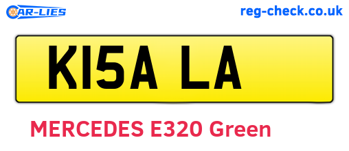 K15ALA are the vehicle registration plates.