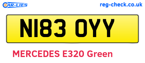 N183OYY are the vehicle registration plates.