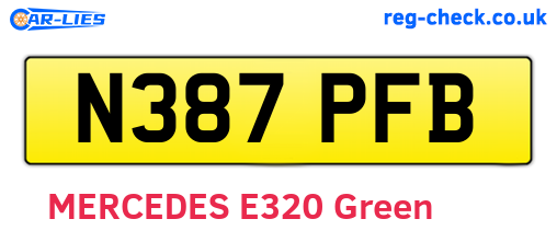 N387PFB are the vehicle registration plates.