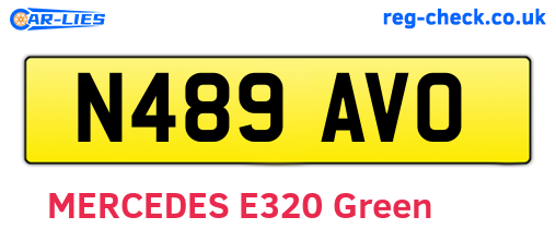 N489AVO are the vehicle registration plates.