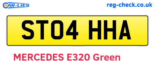 ST04HHA are the vehicle registration plates.