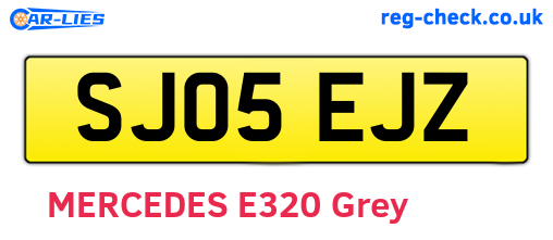 SJ05EJZ are the vehicle registration plates.