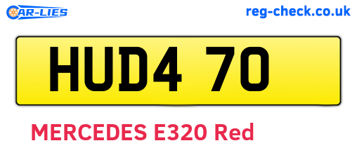 HUD470 are the vehicle registration plates.