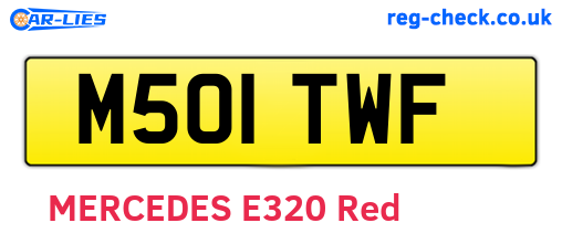 M501TWF are the vehicle registration plates.