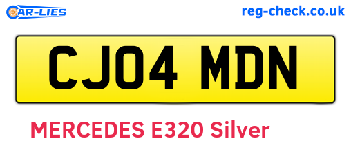 CJ04MDN are the vehicle registration plates.