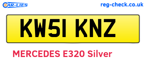 KW51KNZ are the vehicle registration plates.