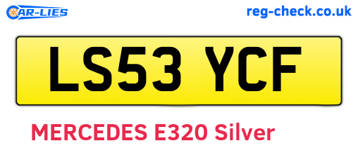 LS53YCF are the vehicle registration plates.