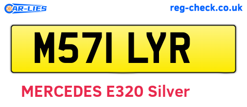 M571LYR are the vehicle registration plates.
