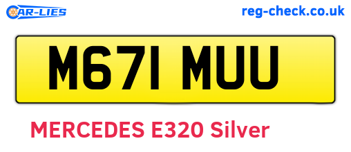 M671MUU are the vehicle registration plates.