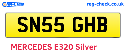 SN55GHB are the vehicle registration plates.