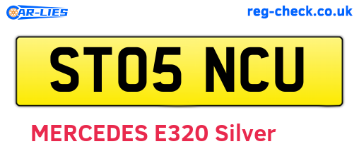 ST05NCU are the vehicle registration plates.