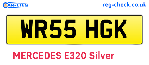 WR55HGK are the vehicle registration plates.